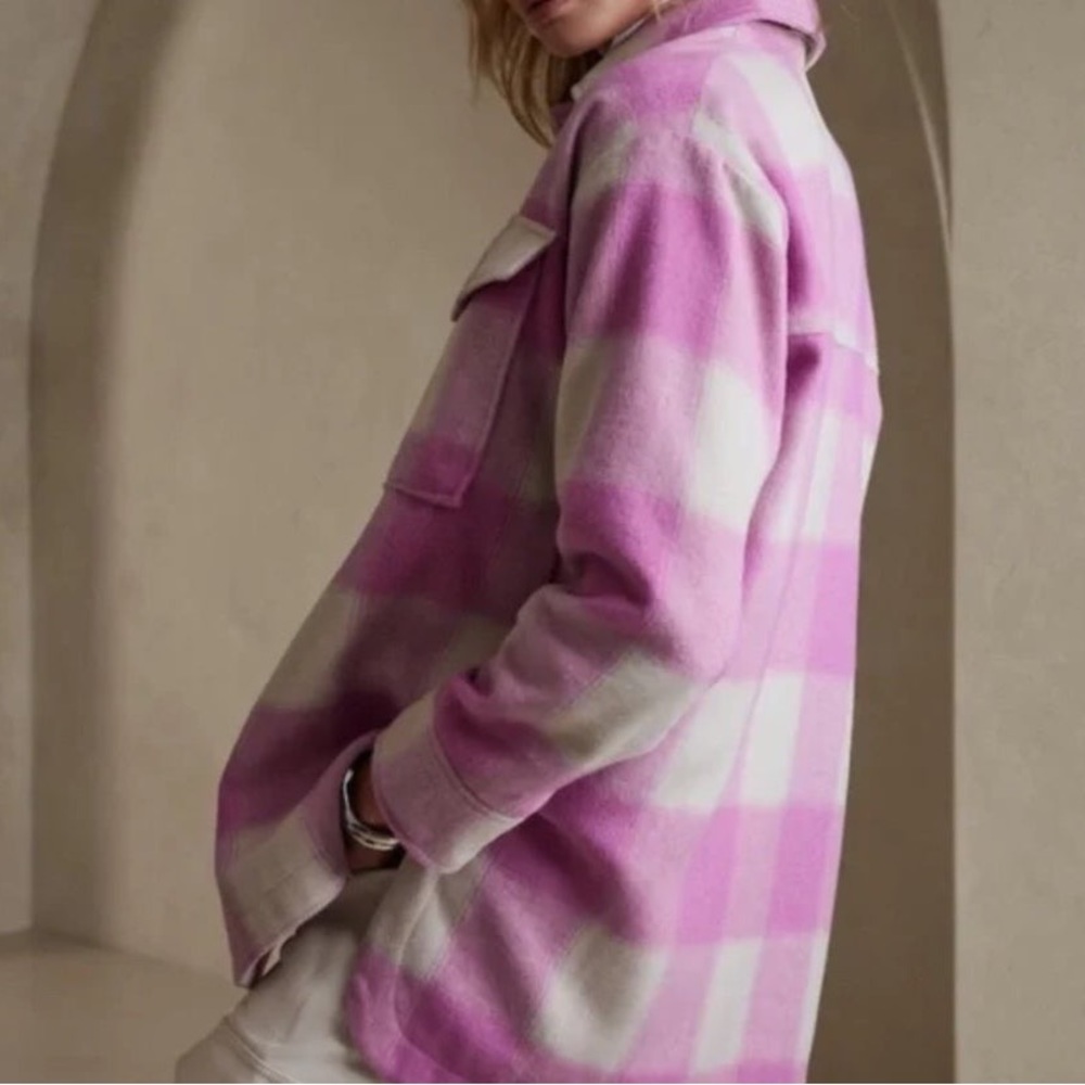 Banana Republic Purple Plaid Shacket